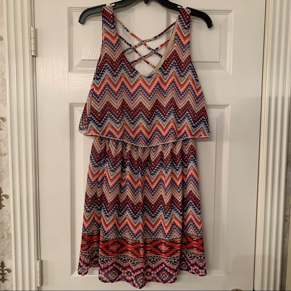 Speechless - Multicolor Chevron Dress